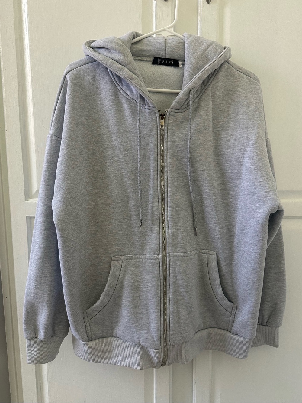 Women’s Grey Zip Up Hooded Sweatshirt